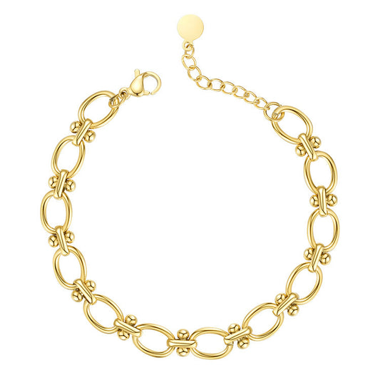Braccialetto per Donna in Acciaio e Titanio placcato in Oro