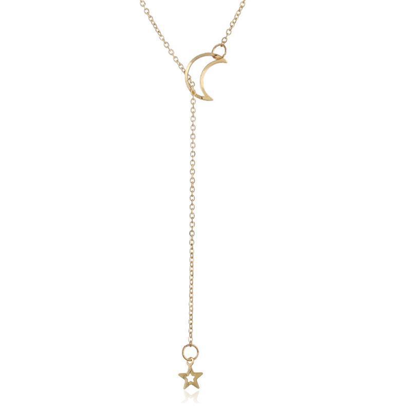 Fashion Simple Moon Star Necklace