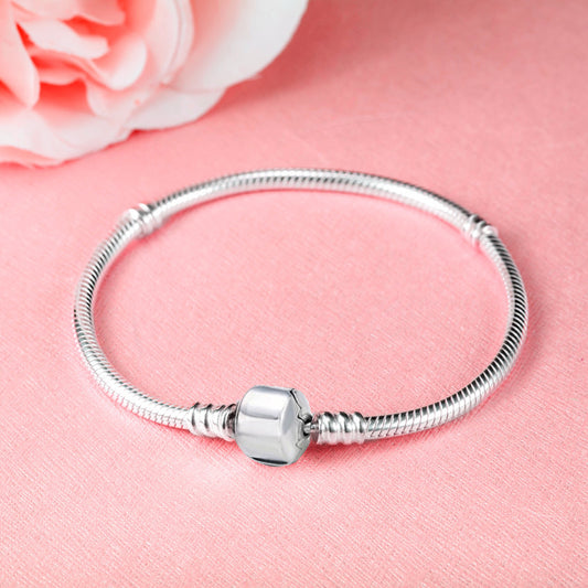 Bracciale con maglia in osso di serpente con chiusura a clip, il bracciale più venduto in europa