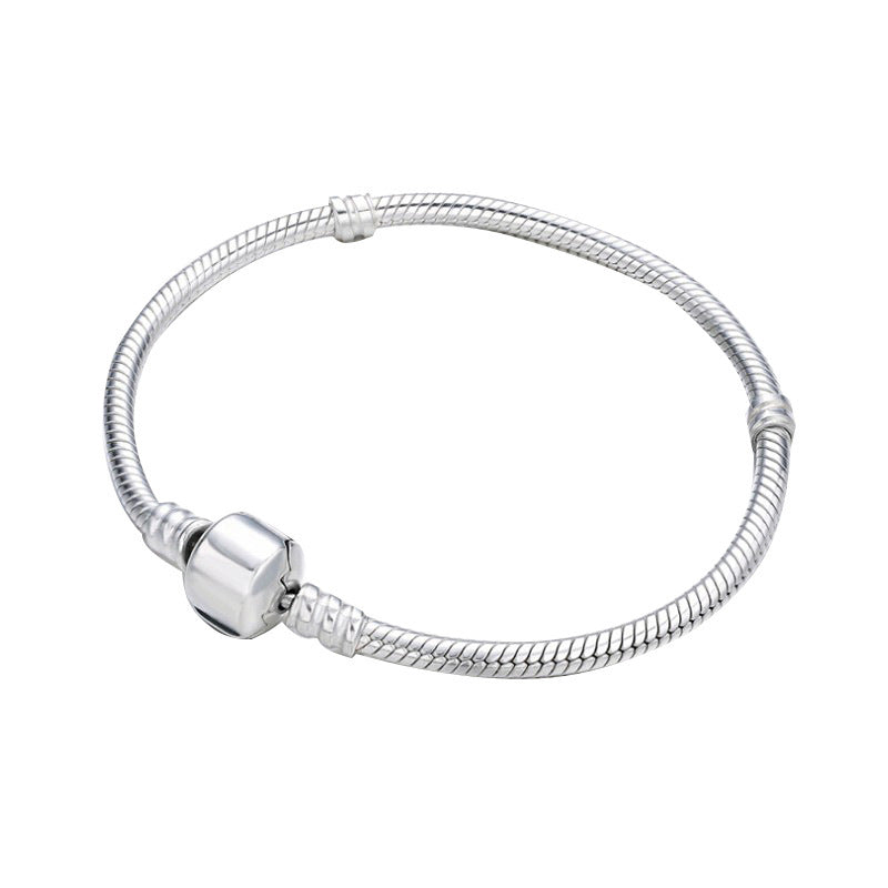 Bracciale con maglia in osso di serpente con chiusura a clip, il bracciale più venduto in europa
