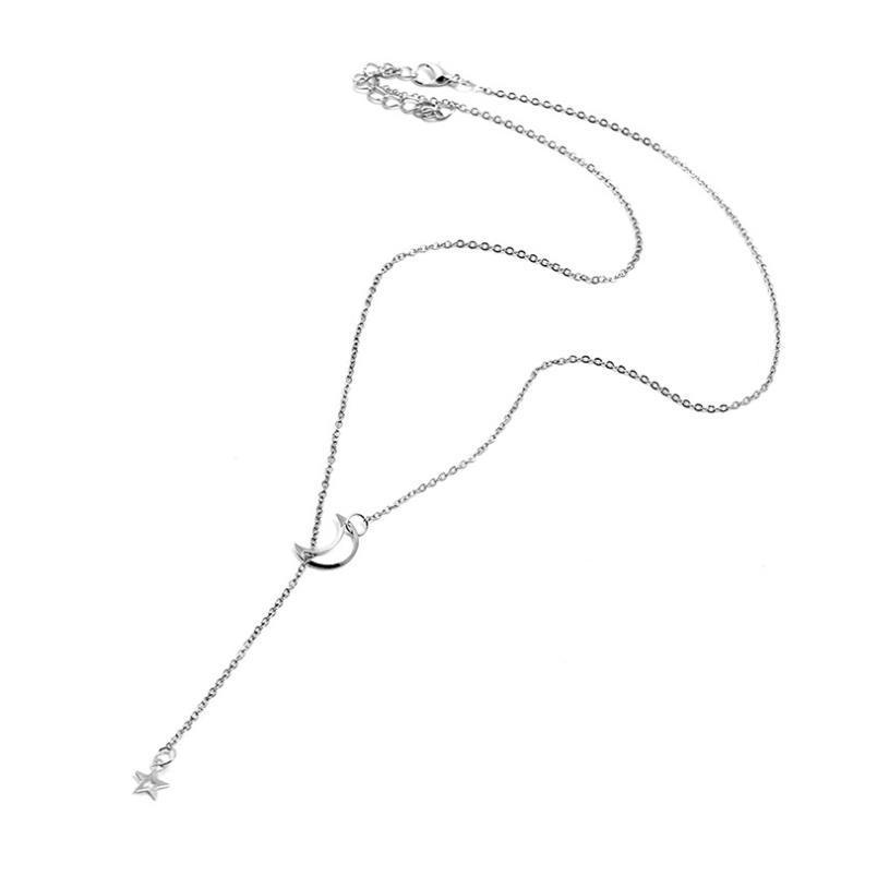 Fashion Simple Moon Star Necklace